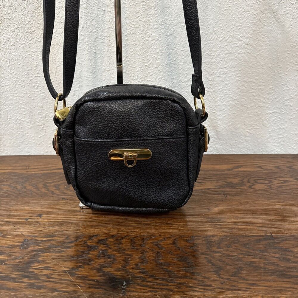 Mixed Bag Designs Leather Crossbody Bag Black- See Photos